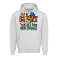 Dove Grey think before you judge autism Zipper Hoodie - Zillion Design Studio