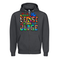 Smoke think before you judge autism Zipper Hoodie - Zillion Design Studio