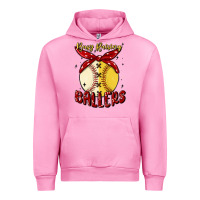 Fuchsia Pink busy raising ballers malia Urban Hoodie - MaliasSmallBusiness