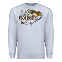 Heather Grey happy mother's day Premium Sweatshirt - CowhideDigitalArt