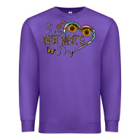 Purple happy mother's day Premium Sweatshirt - CowhideDigitalArt
