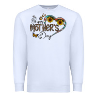 White happy mother's day Premium Sweatshirt - CowhideDigitalArt