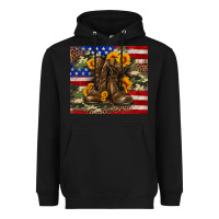 Black Army USA lag leopard camouflage sunflower 20oz Heavyweight Hoodie - Neo Western