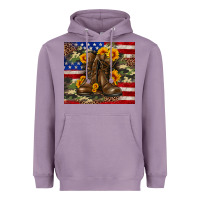 Lavender Army USA lag leopard camouflage sunflower 20oz Heavyweight Hoodie - Neo Western