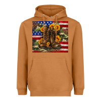 Meerkat Army USA lag leopard camouflage sunflower 20oz Heavyweight Hoodie - Neo Western