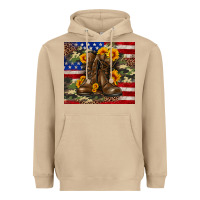 Mushroom Army USA lag leopard camouflage sunflower 20oz Heavyweight Hoodie - Neo Western
