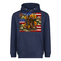 Navy Army USA lag leopard camouflage sunflower 20oz Heavyweight Hoodie - Neo Western