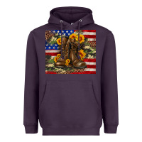 Plum Army USA lag leopard camouflage sunflower 20oz Heavyweight Hoodie - Neo Western