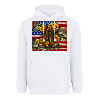 White Army USA lag leopard camouflage sunflower 20oz Heavyweight Hoodie - Neo Western