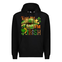 Black kiss me im irish with lip Premium Hoodie - NancyCooperArtShop