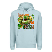 Blue Mist kiss me im irish with lip Premium Hoodie - NancyCooperArtShop