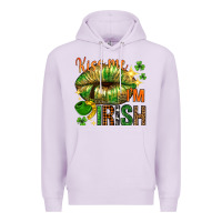 Lilac kiss me im irish with lip Premium Hoodie - NancyCooperArtShop