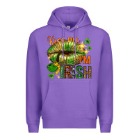 Purple kiss me im irish with lip Premium Hoodie - NancyCooperArtShop
