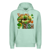 Seafoam kiss me im irish with lip Premium Hoodie - NancyCooperArtShop