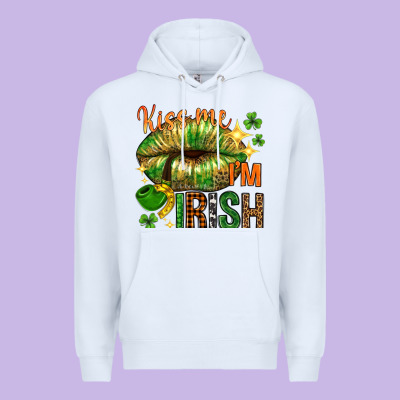 Kiss Me Im Irish With Lip Premium Hoodie Designed By Nancycooperartshop