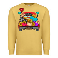 Antique Gold western truck with heart Premium Sweatshirt - HRA Design Shop