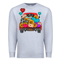 Heather Grey western truck with heart Premium Sweatshirt - HRA Design Shop