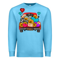 Ocean Blue western truck with heart Premium Sweatshirt - HRA Design Shop