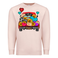 Pale Pink western truck with heart Premium Sweatshirt - HRA Design Shop