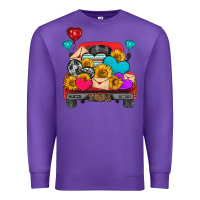 Purple western truck with heart Premium Sweatshirt - HRA Design Shop
