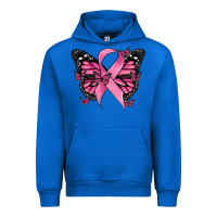 Cobalt breast cancer ribbon  butterfly Urban Hoodie - MaliasSmallBusiness