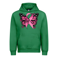 Emerald breast cancer ribbon  butterfly Urban Hoodie - MaliasSmallBusiness