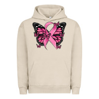 Pigment French Oak breast cancer ribbon  butterfly Urban Hoodie - MaliasSmallBusiness