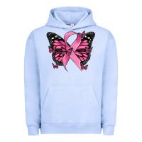 Pigment Grape Ice breast cancer ribbon  butterfly Urban Hoodie - MaliasSmallBusiness