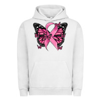 Pigment Lunar Rock breast cancer ribbon  butterfly Urban Hoodie - MaliasSmallBusiness