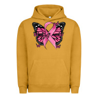 Pigment Peanut Butter breast cancer ribbon  butterfly Urban Hoodie - MaliasSmallBusiness