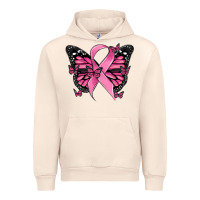 Sandshell breast cancer ribbon  butterfly Urban Hoodie - MaliasSmallBusiness