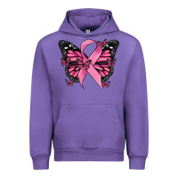 Breast Cancer Ribbon  Butterfly Urban Hoodie | Teevron