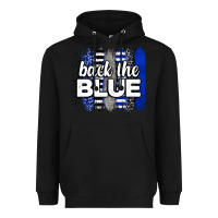 Black Back the blue brushstrokes Heavyweight Hoodie - Neo Western