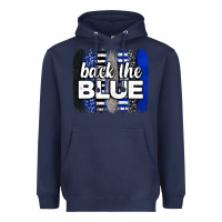 Navy Back the blue brushstrokes Heavyweight Hoodie - Neo Western