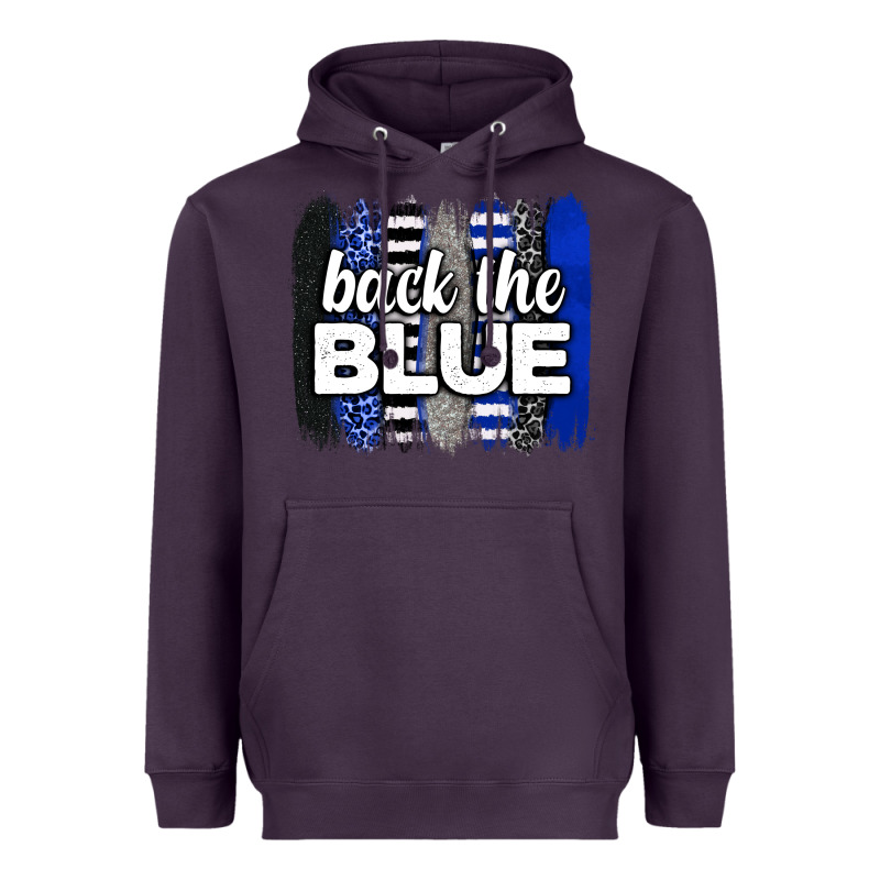 Back The Blue Brushstrokes Heavyweight Hoodie by Neo Western | Teevron