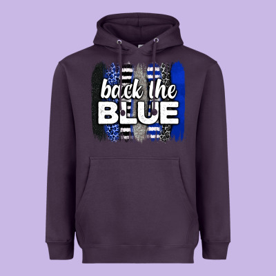 Back The Blue Brushstrokes Heavyweight Hoodie Designed By Neo Western