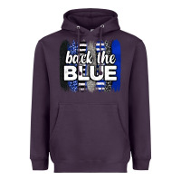 Plum Back the blue brushstrokes Heavyweight Hoodie - Neo Western