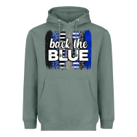 Sage Back the blue brushstrokes Heavyweight Hoodie - Neo Western