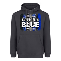 Smoke Back the blue brushstrokes Heavyweight Hoodie - Neo Western