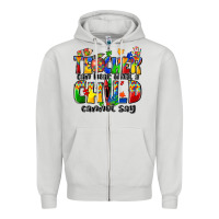 Dove Grey teacher can hear what a child cannot say Zipper Hoodie - Zillion Design Studio