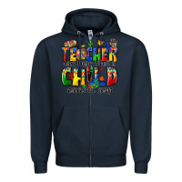 Navy teacher can hear what a child cannot say Zipper Hoodie - Zillion Design Studio