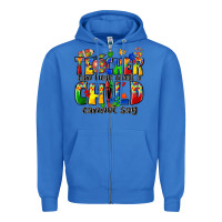 True Royal teacher can hear what a child cannot say Zipper Hoodie - Zillion Design Studio