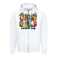 White teacher can hear what a child cannot say Zipper Hoodie - Zillion Design Studio