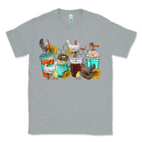 Heather Grey chicken coffee cups Classic Tee - texasbilliewilder