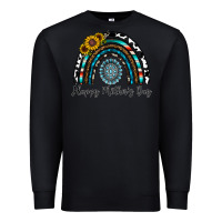 Black happy mother's day rainbow Premium Sweatshirt - CowhideDigitalArt