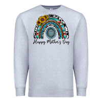 Heather Grey happy mother's day rainbow Premium Sweatshirt - CowhideDigitalArt