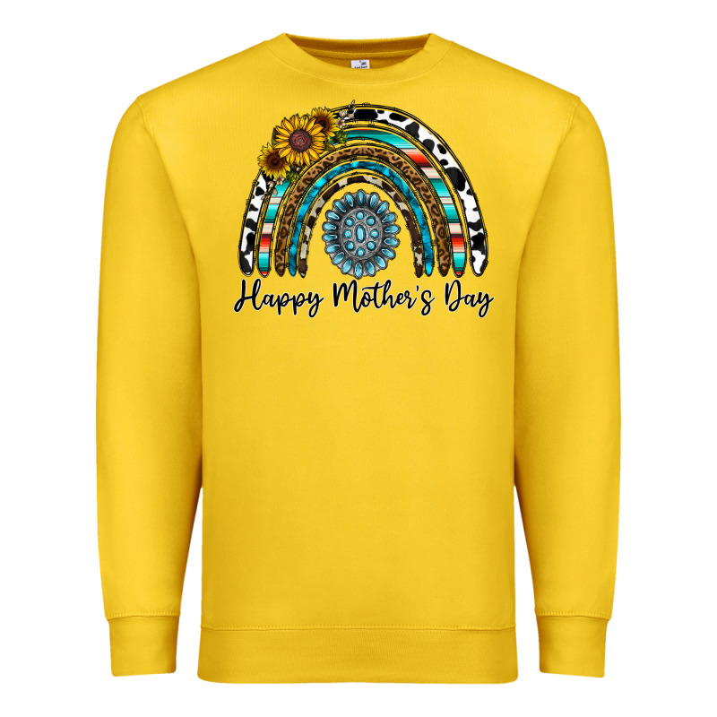 Happy Mother's Day Rainbow Premium Sweatshirt by CowhideDigitalArt | Teevron