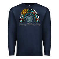 Navy happy mother's day rainbow Premium Sweatshirt - CowhideDigitalArt