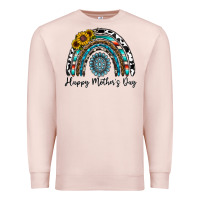 Pale Pink happy mother's day rainbow Premium Sweatshirt - CowhideDigitalArt