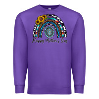 Purple happy mother's day rainbow Premium Sweatshirt - CowhideDigitalArt